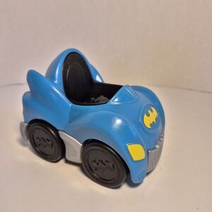 Fisher Price Little People DC Super Friends Bat Mobile for Batman Car Blue